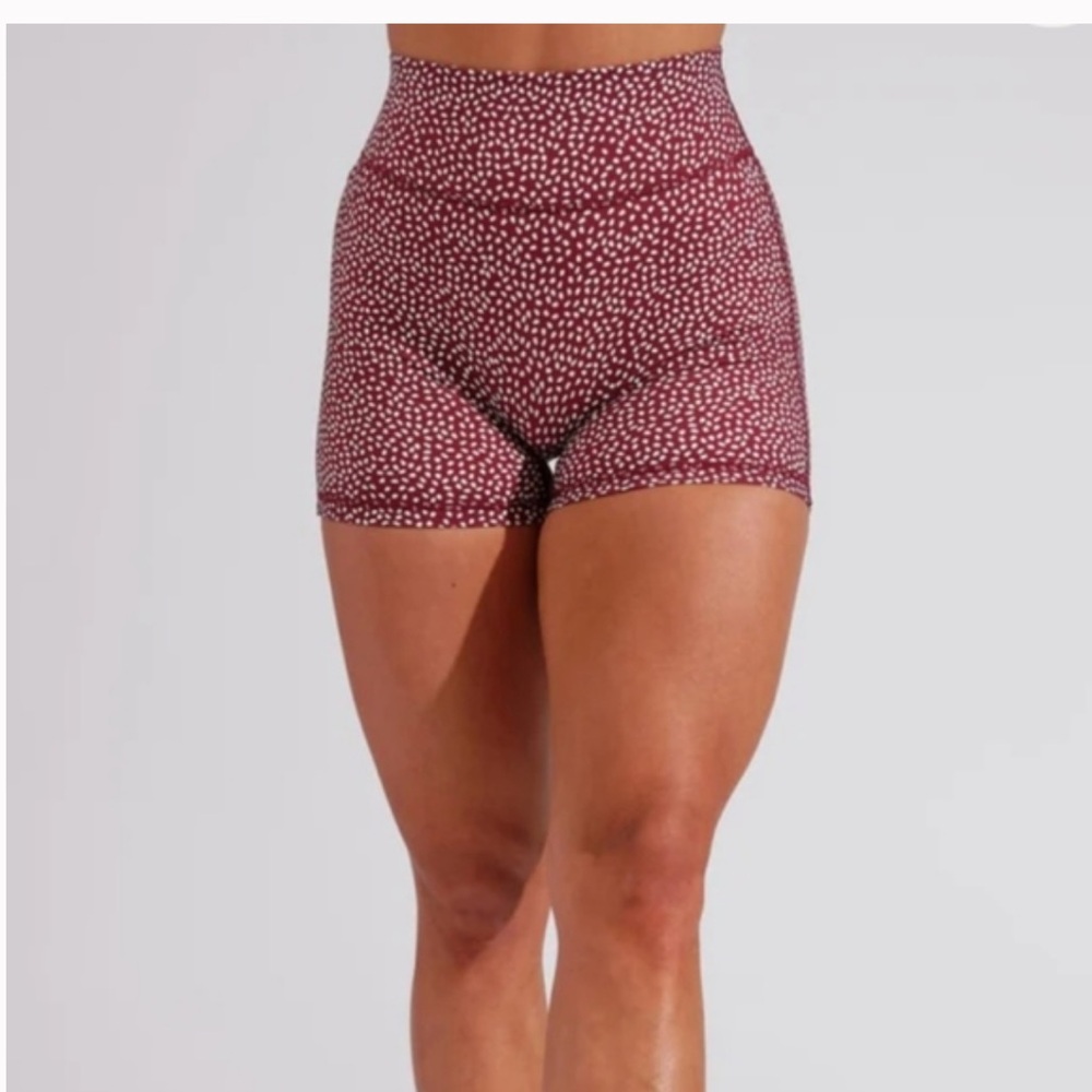 Buff Bunny Bossy Print Red Athletic Shorts